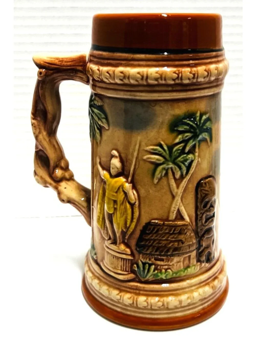 Vintage ceramic beer stein, Iolani Palace, Hawaii, made in Japan, EUC